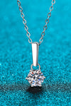 1 Carat Moissanite 925 Sterling Silver Chain-Link Necklace(ALLOW 5-12 BUSINESS DAYS TO PROCESS AND SHIP)
