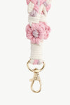 Floral Braided Wristlet Key Chain(PLEASE ALLOW 5-14 DAYS FOR PROCESSING AND SHIPPING)
