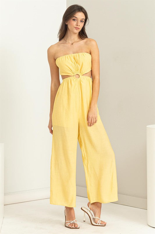 Promise You Strapless Wide Leg Jumpsuit