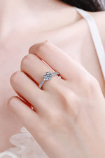 925 Sterling Silver Moissanite Adjustable Ring ALLOW 5-12 BUSINESS DAYS FOR SHIPPING