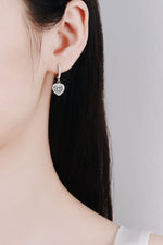 Moissanite Heart-Shaped Drop Earrings ALLOW 5-12 BUSINESS DAYS FOR SHIPPING