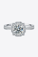 1 Carat Moissanite 925 Sterling Silver Halo Ring(PLEASE ALLOW 7-14 BUSINESS DAYS FOR PROCESSING AND SHIPPING)