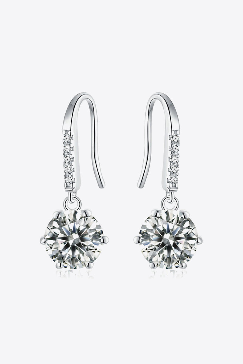 6-Prong Moissanite Drop Earrings(PLEASE ALLOW 5-14 DAYS FOR PROCESSING AND SHIPPING)