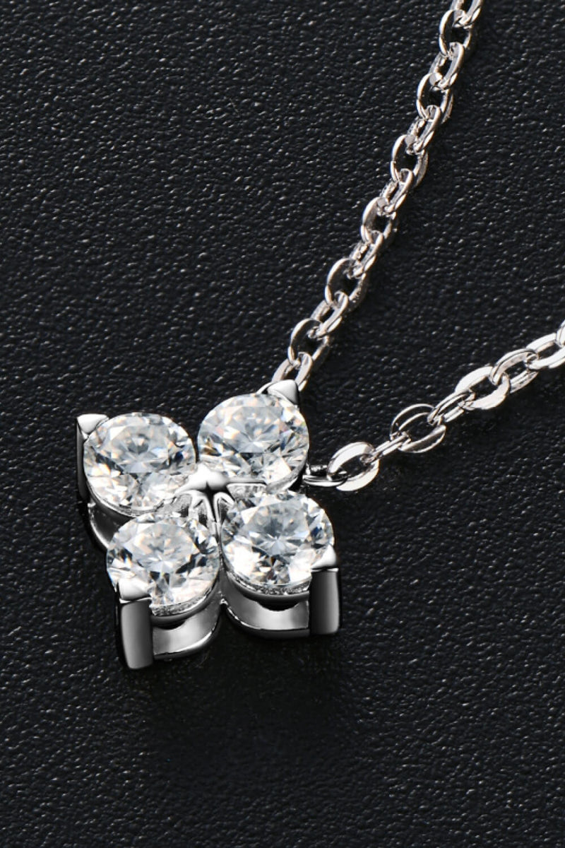 Moissanite Four Leaf Clover Pendant Necklace(ALLOW 5-15 BUSINESS DAYS FOR PROCESSING AND SHIPPING)