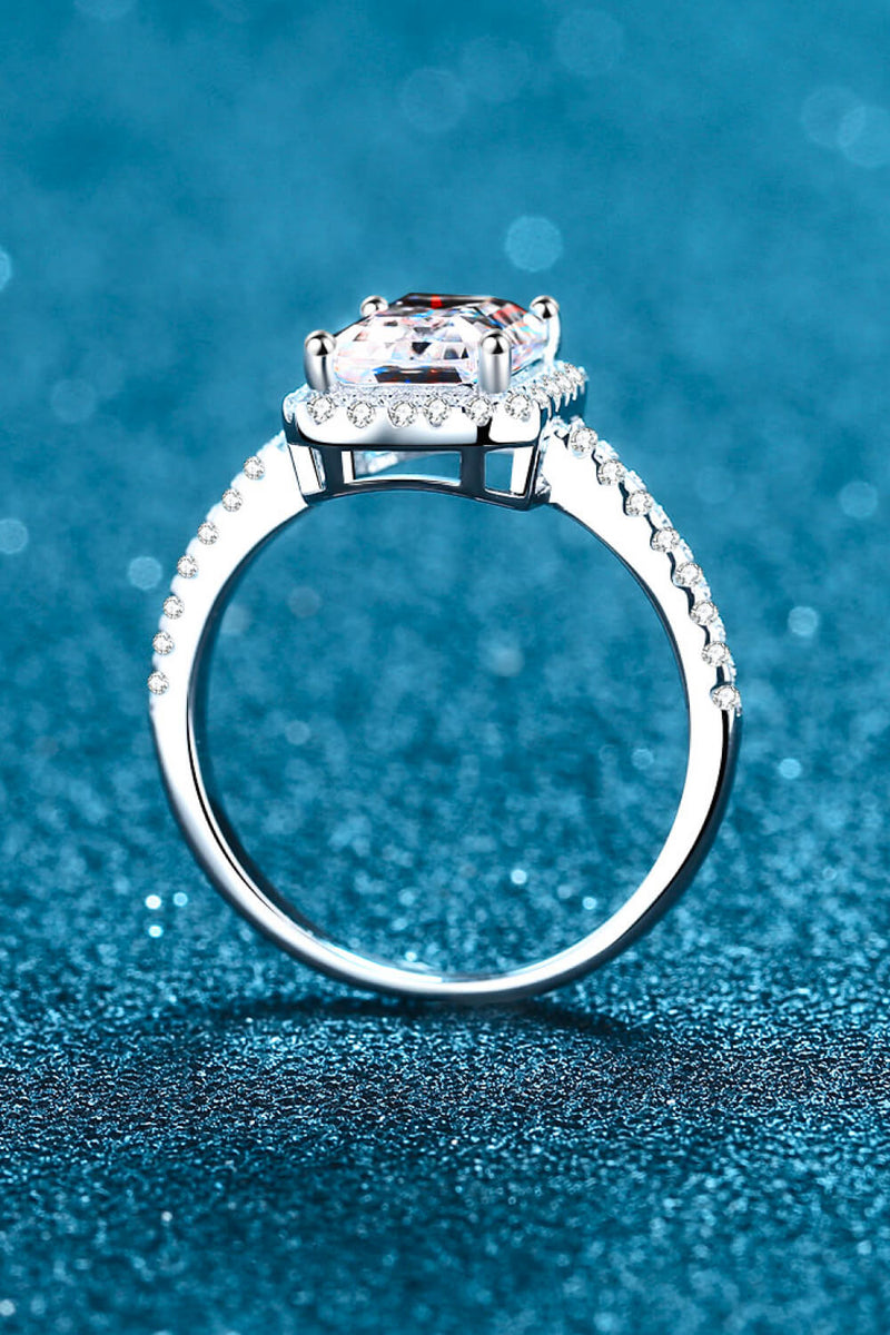 1 Carat Rectangle Moissanite Ring(ALLOW 5-15 BUSINESS DAYS FOR PROCESSING AND SHIPPING)