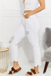 Kancan Full Size Juniper High Rise Slim Straight Distressed Jeans