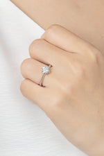 Wonderful Life 1 Carat Moissanite Platinum-Plated Ring(ALLOW 5-15 BUSINESS DAYS FOR PROCESSING AND SHIPPING)