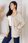 Full Size Zip-Up Jacket with Pockets
