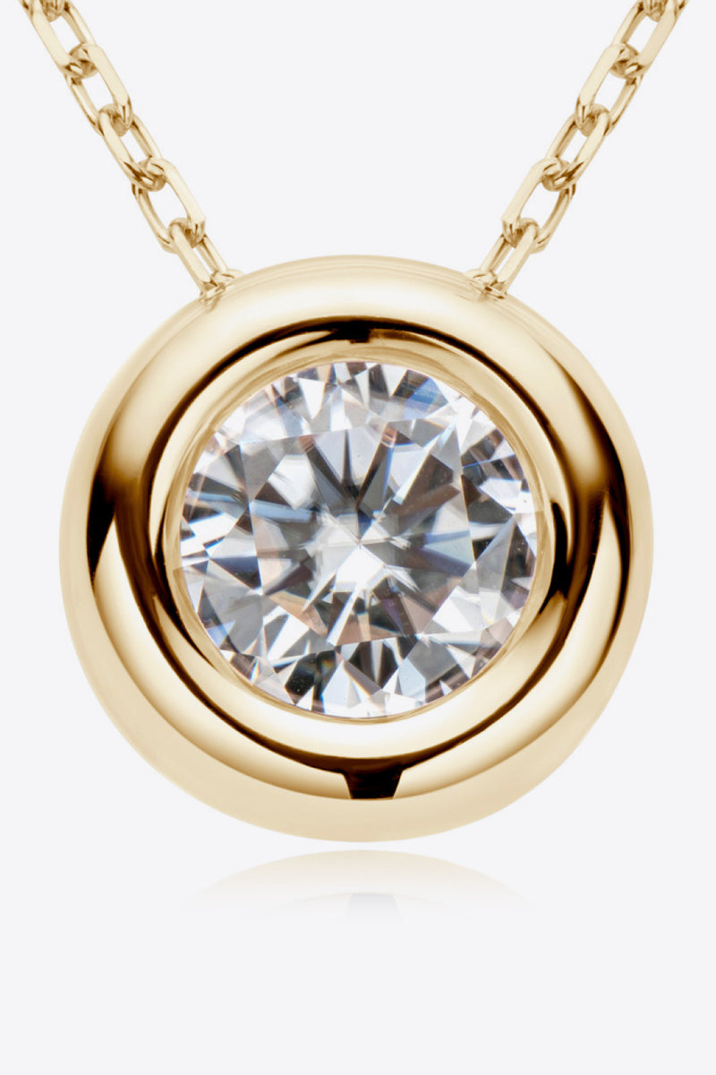 1 Carat Moissanite Pendant 925 Sterling Silver Necklace(PLEASE ALLOW 5-14 DAYS FOR PROCESSING AND SHIPPING)