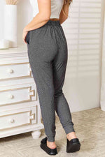Full Size Striped Printed Joggers