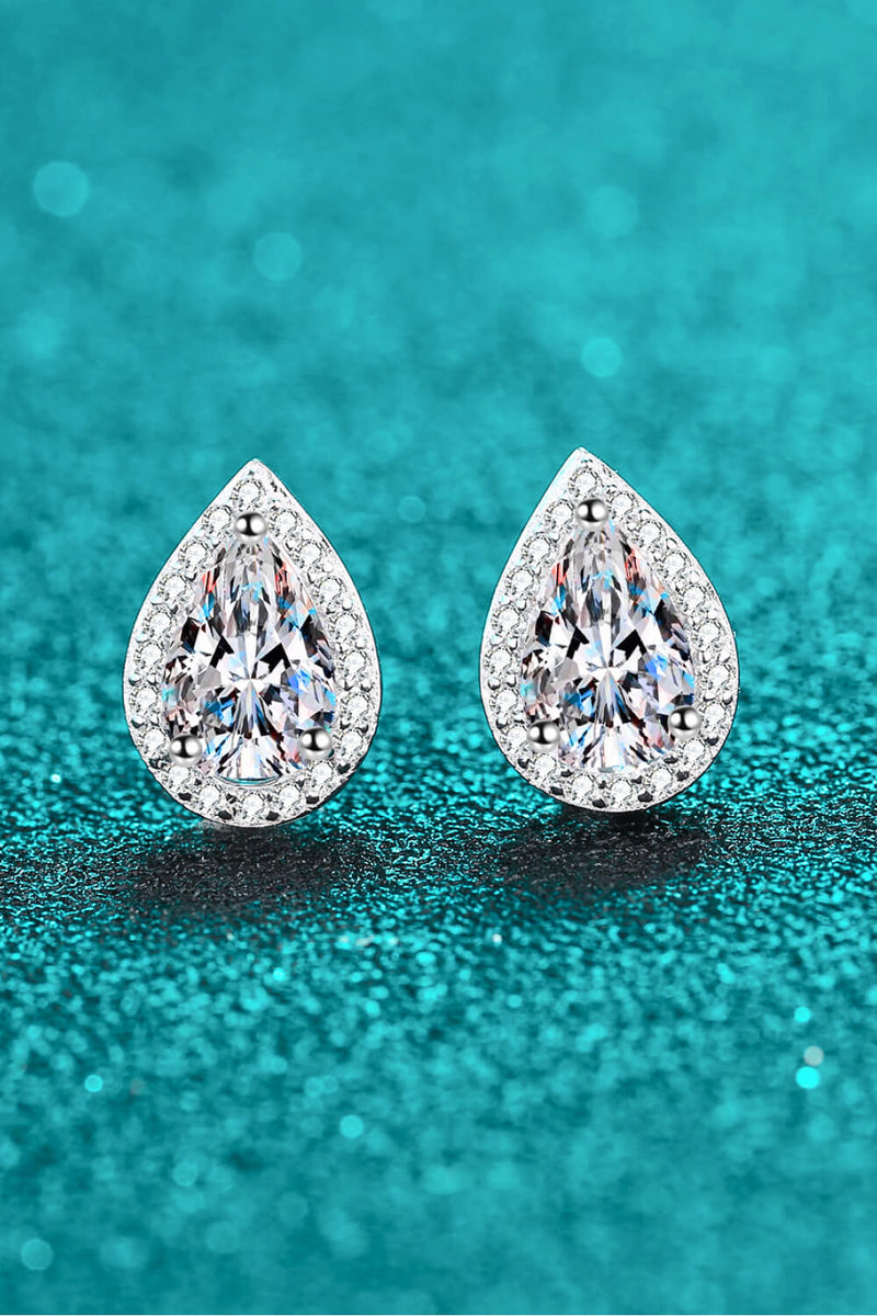 Moissanite Teardrop Stud Earrings ALLOW 5-12 BUSINESS DAYS FOR SHIPPING