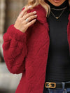 Fuzzy Pocketed Zip Up Jacket