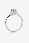 1 Carat Moissanite 925 Sterling Silver Split Shank Ring(PLEASE ALLOW 7-14 BUSINESS DAYS FOR PROCESSING AND SHIPPING)