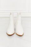 Watertower Town Faux Leather Western Ankle Boots in White