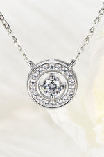 925 Sterling Silver Moissanite Geometric Pendant Necklace(PLEASE ALLOW 5-14 DAYS FOR PROCESSING AND SHIPPING)
