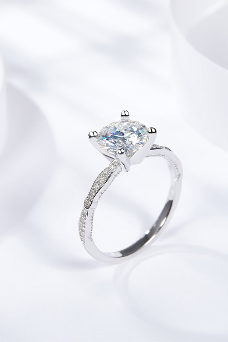 1.5 Carat Moissanite Side Stone Ring(PLEASE ALLOW 5-14 DAYS FOR PROCESSING AND SHIPPING)