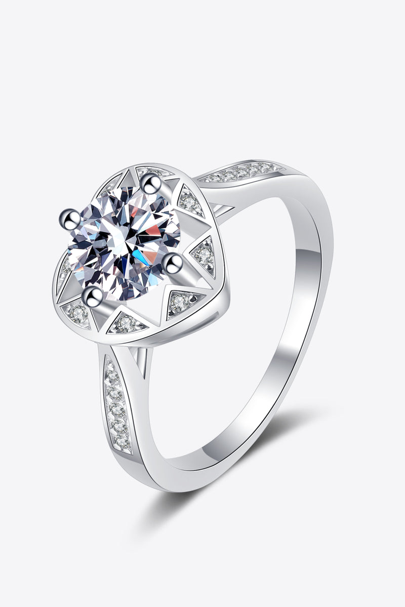 Moissanite Heart Ring ALLOW 5-12 BUSINESS DAYS FOR SHIPPING