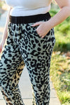 Full Size Leopard Contrast Sweatpants