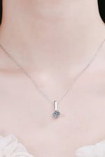 1 Carat Moissanite 925 Sterling Silver Chain-Link Necklace(ALLOW 5-12 BUSINESS DAYS TO PROCESS AND SHIP)