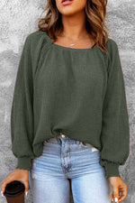 Square Neck Raglan Sleeve Top