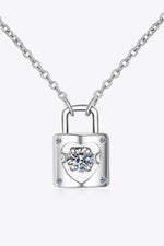 Moissanite Lock Pendant Necklace ALLOW 5-12 BUSINESS DAYS FOR SHIPPING