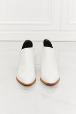 Trust Yourself Embroidered Crossover Cowboy Bootie in White