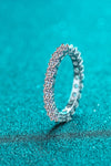 2.2 Carat Moissanite Rhodium-Plated Ring(ALLOW 5-15 BUSINESS DAYS FOR PROCESSING AND SHIPPING)