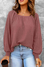 Square Neck Raglan Sleeve Top