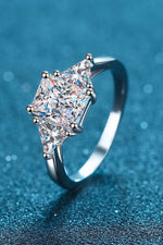 3 Carat Moissanite 925 Sterling Silver Rhodium-Plated Ring (ALLOW 5-15 DAYS FOR PROCESSING AND SHIPPING)