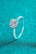 1 Carat Moissanite 925 Sterling Silver Halo Ring(PLEASE ALLOW 7-15 DAYS FOR ORDERING AND PROCESSING)