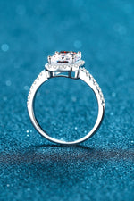 2 Carat Moissanite 925 Sterling Silver Halo Ring(PLEASE ALLOW 7-15 DAYS FOR ORDERING AND PROCESSING)