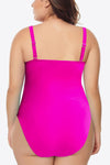 Plus Size Scoop Neck Sleeveless One-Piece Swimsuit(PLEASE ALLOW 5-14 DAYS FOR PROCESSING AND SHIPPING)