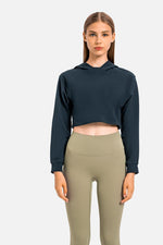 Long Sleeve Cropped Sports Hoodie