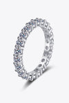 2.2 Carat Moissanite Rhodium-Plated Ring(ALLOW 5-15 BUSINESS DAYS FOR PROCESSING AND SHIPPING)