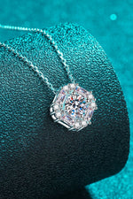 Geometric Moissanite Pendant Chain Necklace(ALLOW 5-12 BUSINESS DAYS TO PROCESS AND SHIP)