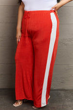 Keep It Casual Full Size Color Block Stripe Long Pants