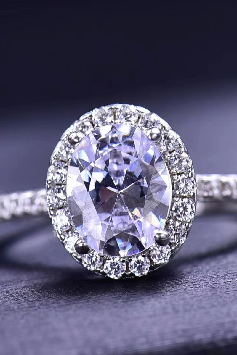 2 Carat Moissanite Platinum-Plated Ring ALLOW 5-12 BUSINESS DAYS FOR SHIPPING