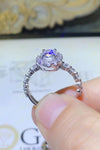 2 Carat Moissanite 925 Sterling Silver Halo Ring(PLEASE ALLOW 7-14 BUSINESS DAYS FOR PROCESSING AND SHIPPING)