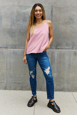 Scalloped Cami in Rosewood