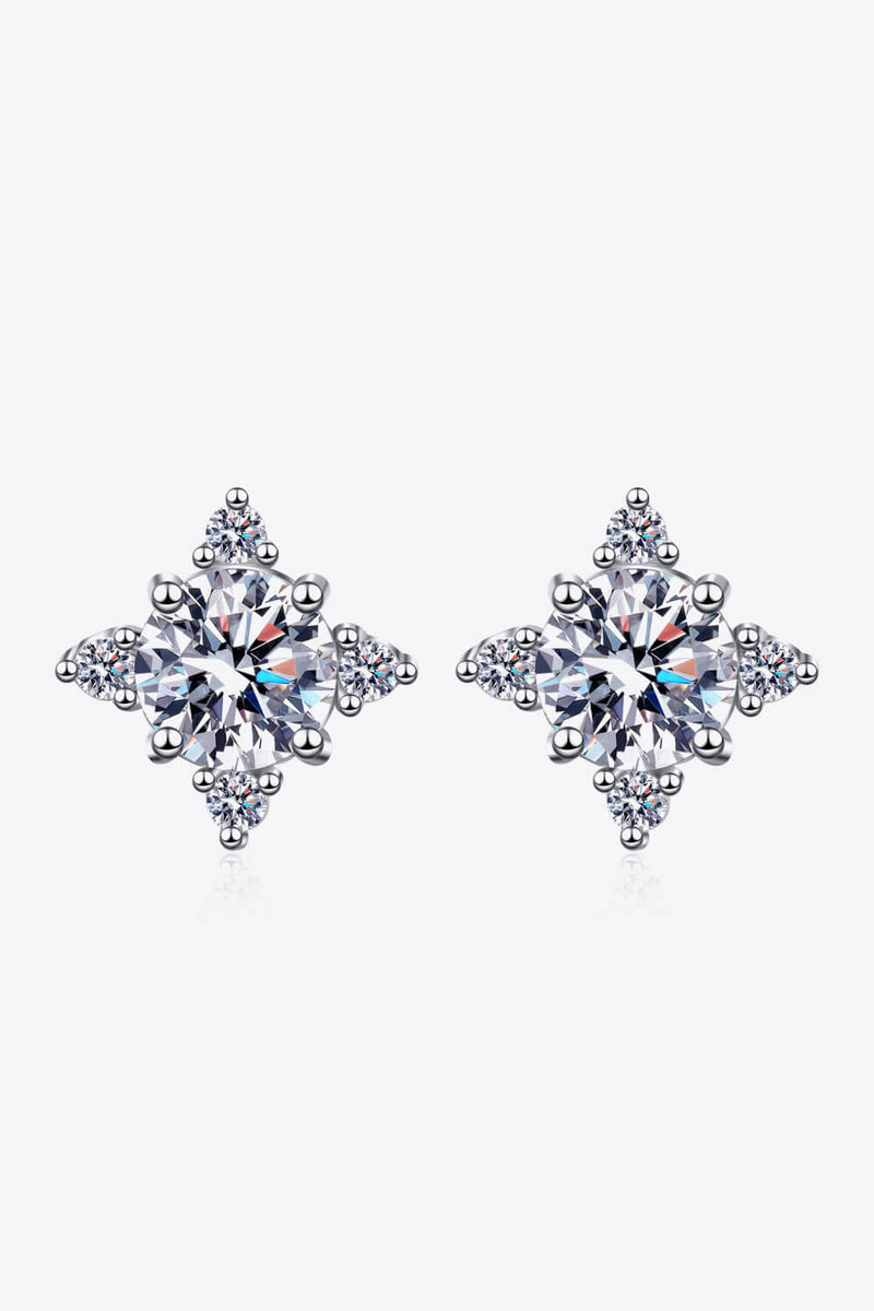 Four Leaf Clover 2 Carat Moissanite Stud Earrings ALLOW 5-12 BUSINESS DAYS FOR SHIPPING