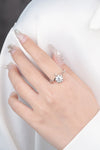 Moissanite and Zircon Contrast Crisscross Ring(PLEASE ALLOW 5-14 DAYS FOR PROCESSING AND SHIPPING)