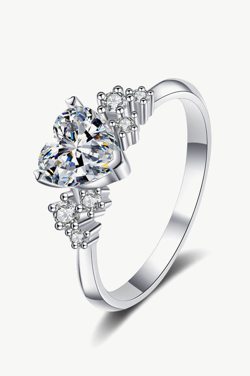 1 Carat Moissanite Heart Ring ALLOW 5-12 BUSINESS DAYS FOR SHIPPING