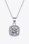 Moissanite Square Pendant Chain Necklace ALLOW 5-12 BUSINESS DAYS FOR SHIPPING