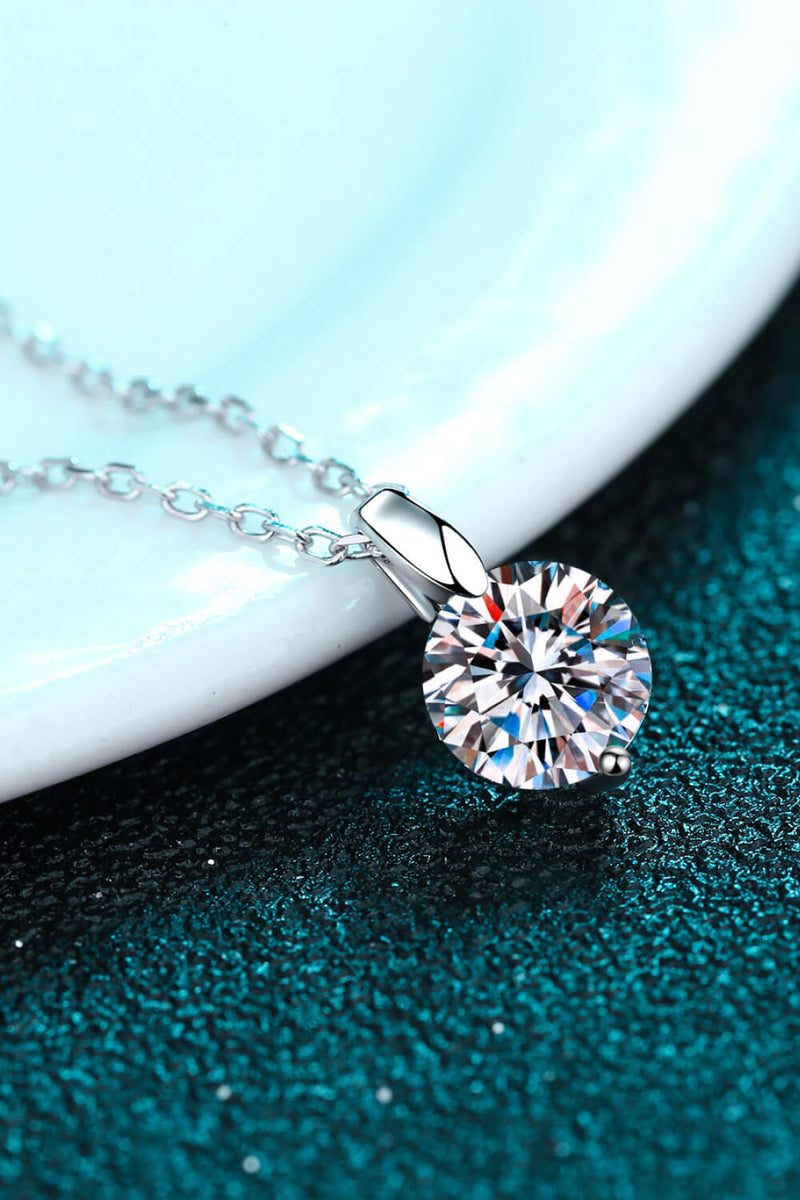 Minimalist 925 Sterling Silver Moissanite Pendant Necklace ALLOW 5-12 BUSINESS DAYS FOR SHIPPING