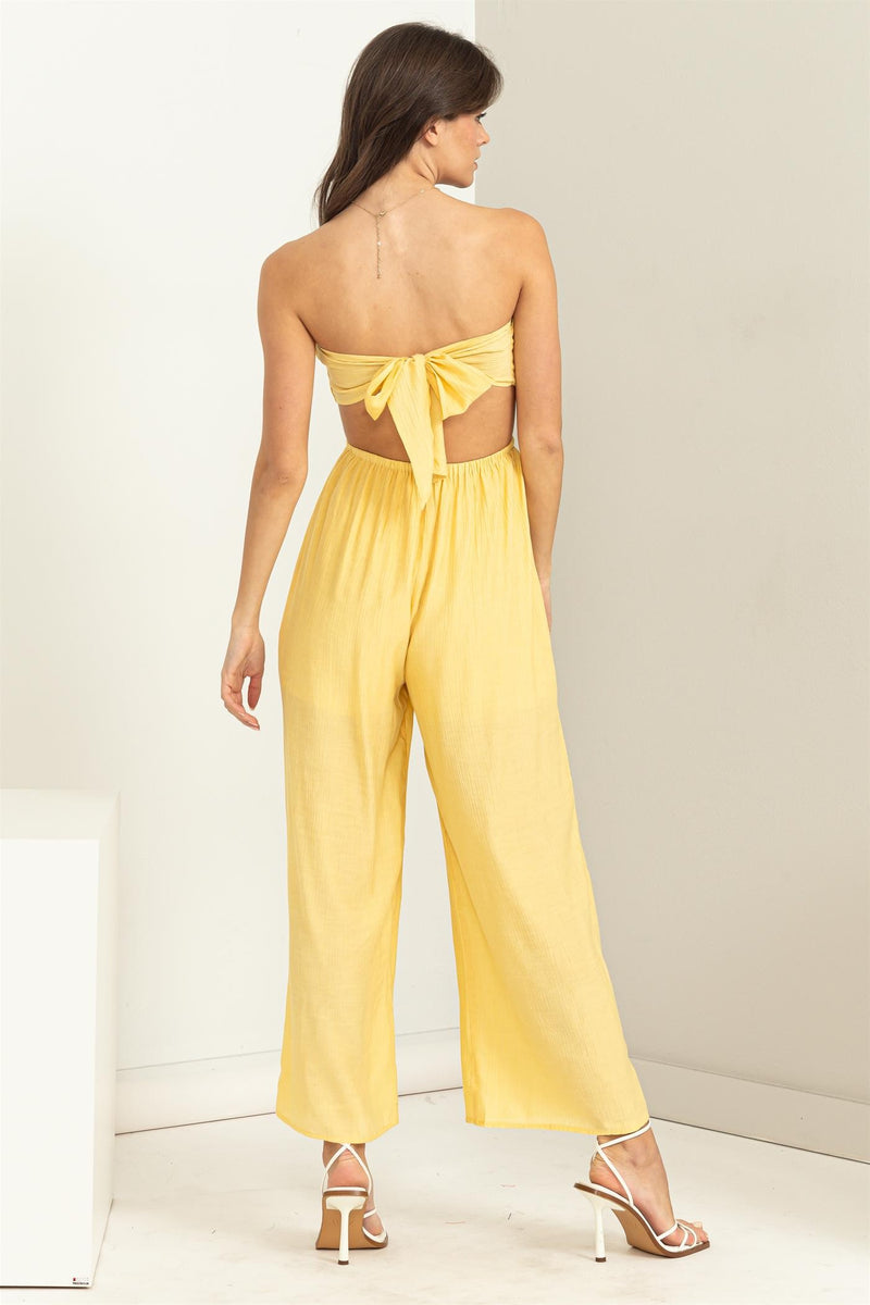 Promise You Strapless Wide Leg Jumpsuit