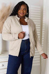 Full Size Zip-Up Jacket with Pockets
