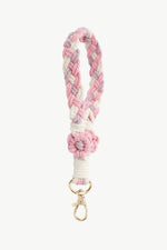 Floral Braided Wristlet Key Chain(PLEASE ALLOW 5-14 DAYS FOR PROCESSING AND SHIPPING)