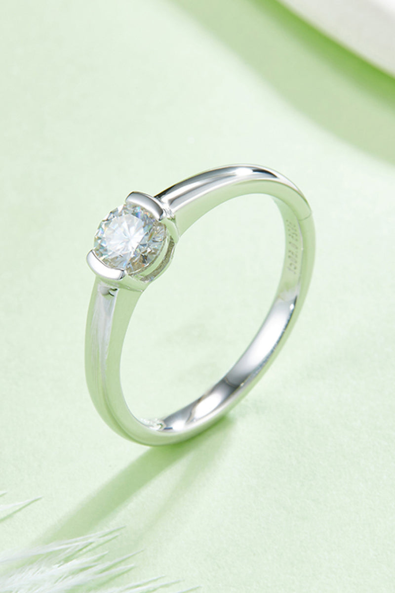 Moissanite 925 Sterling Silver Solitaire Ring(PLEASE ALLOW 7-15 DAYS FOR ORDERING AND PROCESSING)