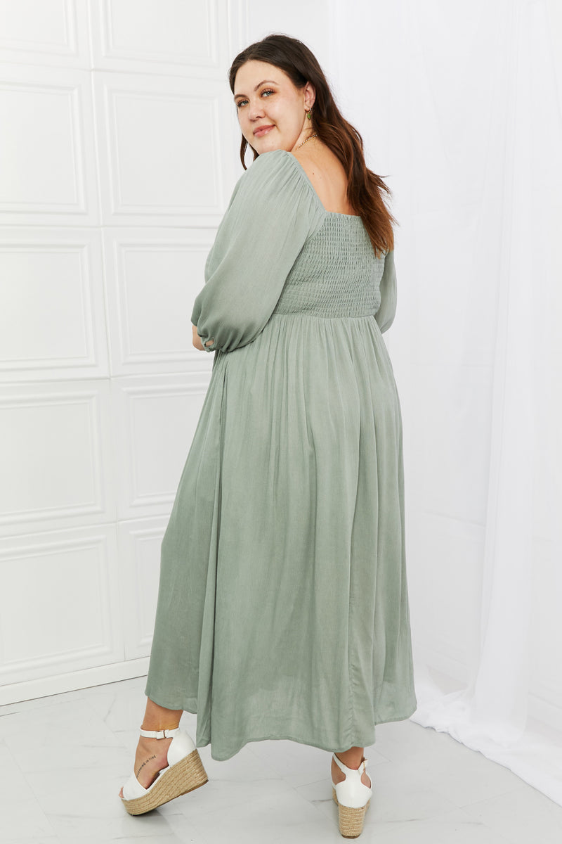 Lovely Day Full Size Midi Dress