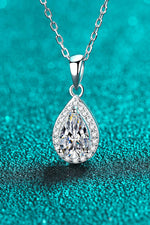 Moissanite Teardrop Pendant Necklace ALLOW 5-12 BUSINESS DAYS FOR SHIPPING